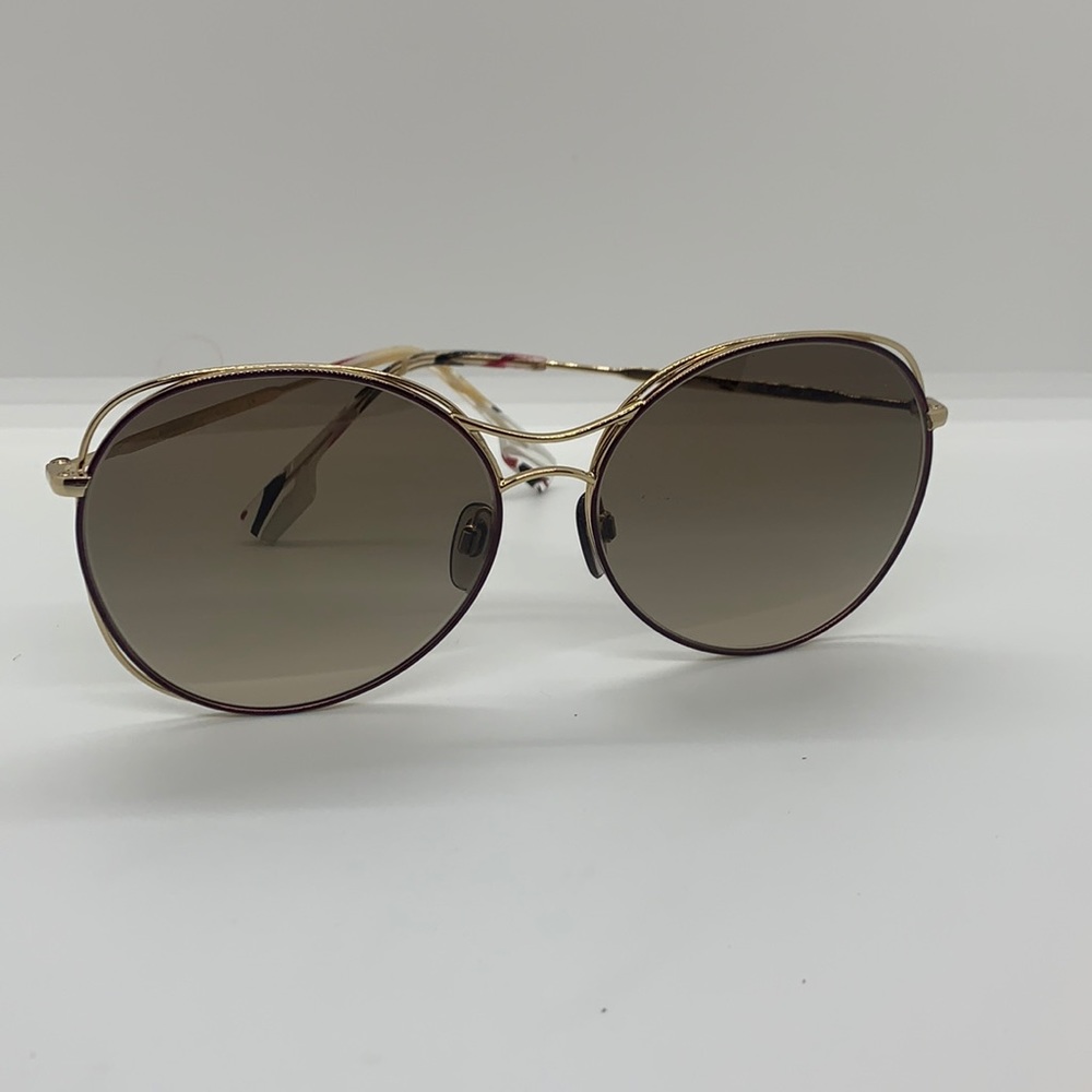 BURBERRY Gold 60mm Gradient Round Sunglasses